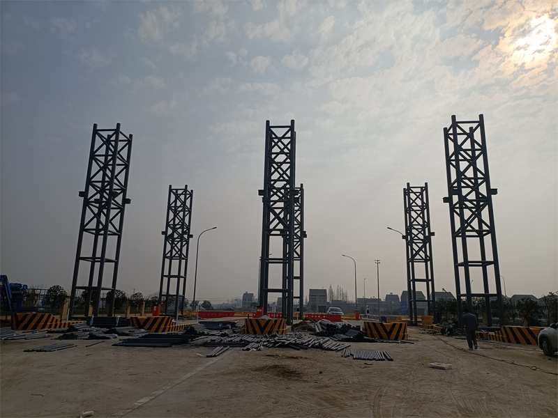 湖北省潜江市 潜江港钢结构网架工程安装